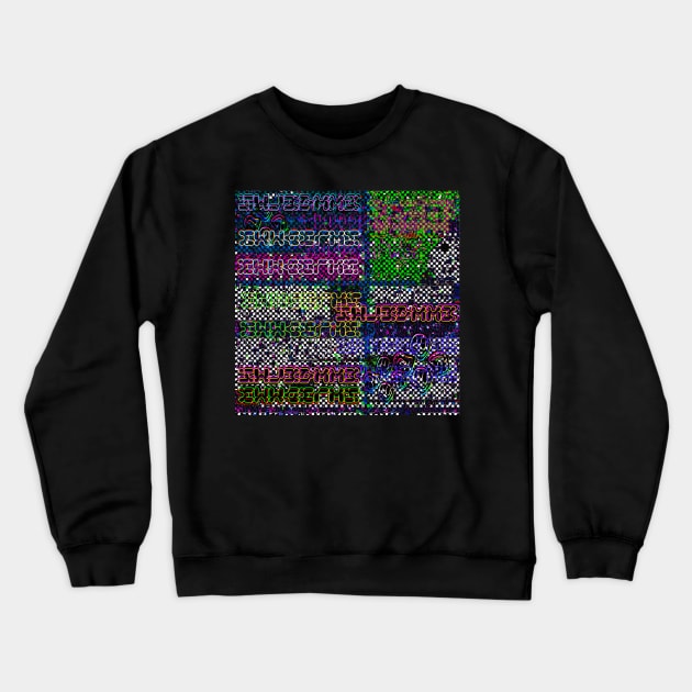 Cyber Checkmate Crewneck Sweatshirt by EwwGerms